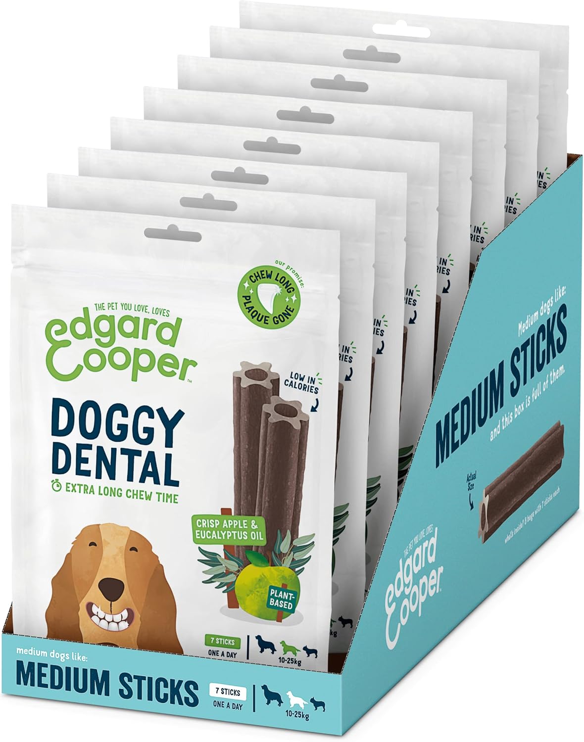Edgard & Cooper Dental Stick Eucalipto y Manzana 56 unid.