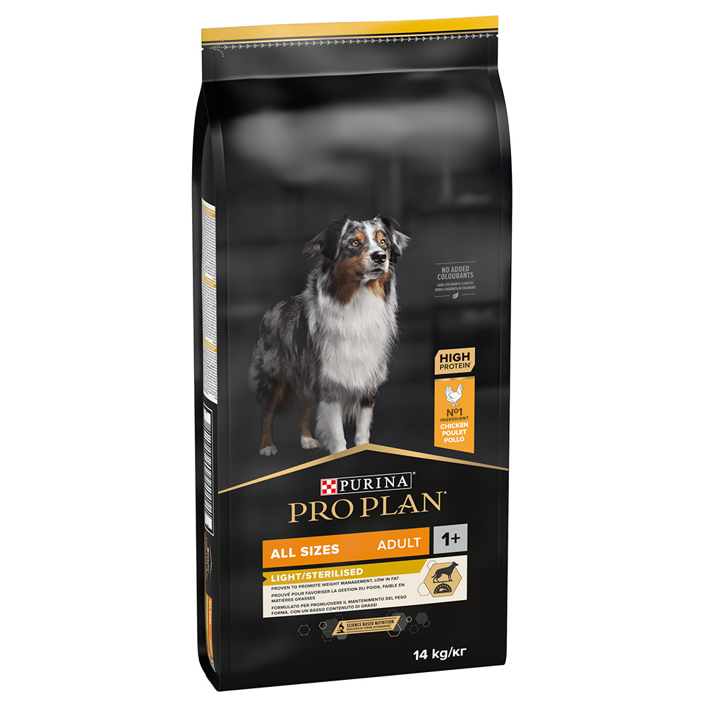 PURINA PRO PLAN All Sizes Adult Light Sterilised pollo - 2 x 14 kg - Pack Ahorro