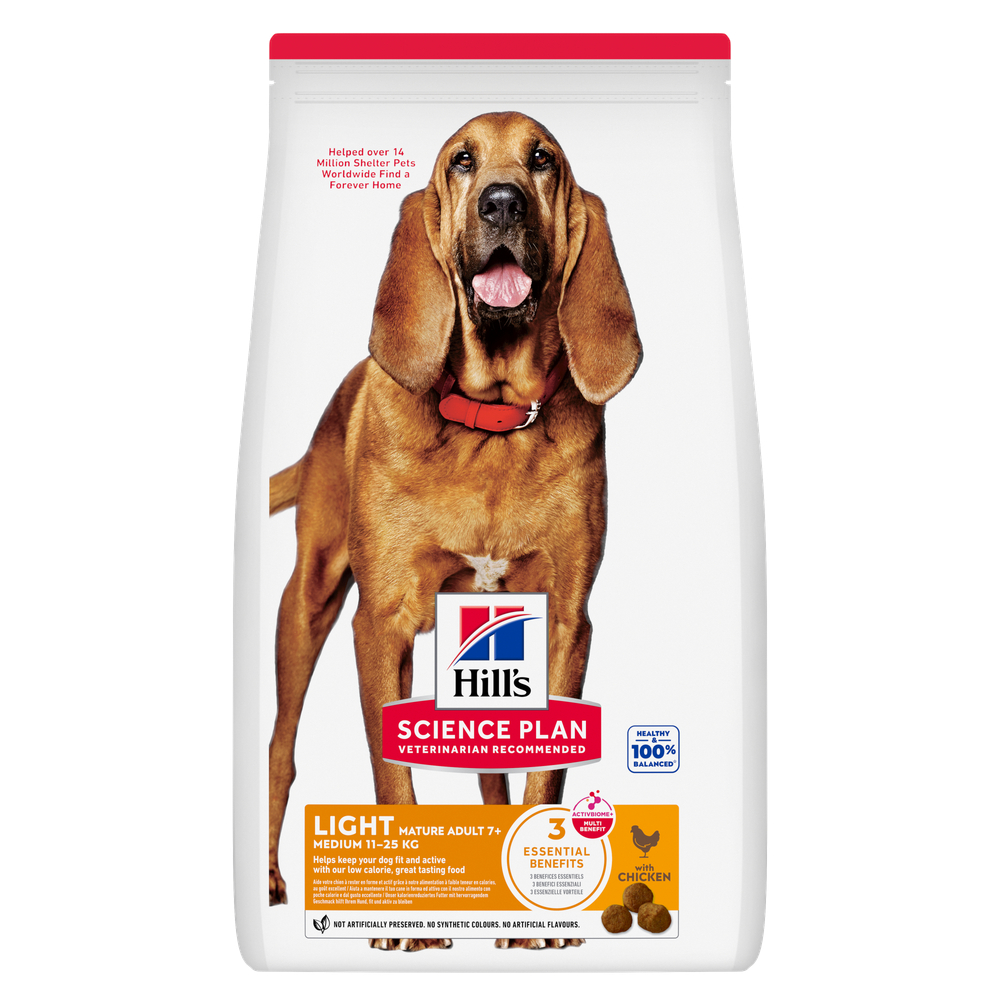 Hill's Science Plan Light Mature Adult 7+ Medium con pollo  - 2 x 14 kg - Pack Ahorro