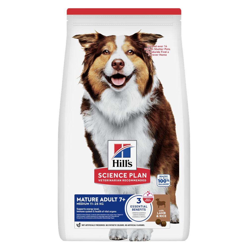 Hill's Science Plan Mature Adult 7+ Medium cordero y arroz - 14 kg