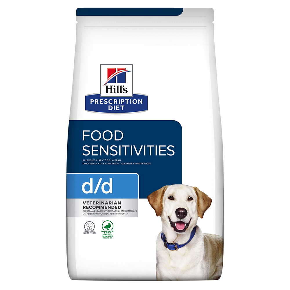 Hill's Prescription Diet d/d con pato Food Sensitivities pienso para perros - 2 x 12 kg - Pack Ahorro